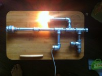 復古工業風手創機關槍，超級吸睛，獨一無二，來店不會忘記的擺飾，附燈座照明功能